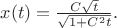 $x(t)=\frac{ C\sqrt{t}  }{ \sqrt{1+C^2t}  }.$