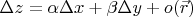 $\Delta z = \alpha \Delta x + \beta \Delta y + o (\vec r)$