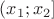 $(x_1;x_2]$