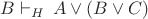 $B \vdash_{H}\, A \vee(B \vee C)$