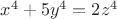 $x^4+5y^4=2z^4$