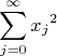 $$\sum_{j=0}^{\infty}{x_j}^2$$