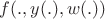 $f(., y(.), w(.)) $