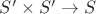 $S^\prime \times S^\prime \to S$