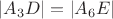 $|A_3D| = |A_6E|$