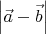 $\left\lvert\vec{a}-\vec{b}\right\rvert$