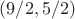 $(9/2, 5/2)$