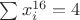 $\sum x_i^{16}=4$