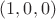 $(1,0,0) $