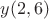 $y(2,6)$