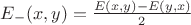 $E_{-}(x, y) = \frac{E(x, y) - E(y, x)}{2}$