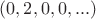 $(0,2,0,0,...)$
