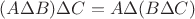 $(A\Delta B)\Delta C=A\Delta (B\Delta C)$