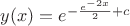 $y(x)= e^{-\frac{e^{-2x}}{2}+c}$