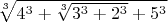 $\sqrt[3]{4^3+\sqrt[3]{3^3+2^3}+5^3}$
