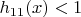 $h_{11}(x)<1$