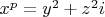$x^p=y^2+z^2i$
