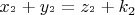 $ x_{^2 } + y_{^2 } = z_{^2 } + k_2 $