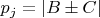 $p_j=|B\pm C|$