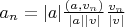 $a_n = |a| \frac{(a,v_n)}{|a||v|} \frac{v_n}{|v|}$