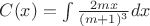 $C(x) = \int \frac{2mx}{(m + 1)^3} dx$