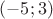 $(-5;3)$