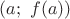 $(a;\ f(a))$