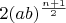 $2(ab)^{\frac{n+1}{2}}$