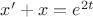$x'+x=e^{2t}$