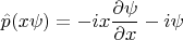 $$\hat p(x\psi )=-ix\frac{\partial \psi}{\partial x}- i\psi $$