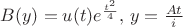 $B(y)=u(t)e^{\frac{t^2}{4}},\,y=\frac{At}{i}$