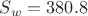 $S_{w} =  380.8$
