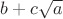 $b+c\sqrt a$