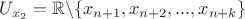 $U_{x_2}=\mathbb{R}\backslash\{x_{n+1},x_{n+2},...,x_{n+k}\}$