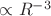 $\propto R^{-3}$
