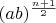 $(ab)^{\frac{n+1}2}$