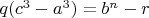 $q(c^3-a^3)=b^n-r$