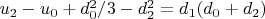 $u_2-u_0 + d_0^2/3-d_2^2 = d_1(d_0 + d_2)$