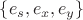 $\{e_s,e_x,e_y\}$