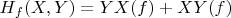 $H_f{(X,Y)}=YX(f)+XY(f)$
