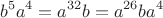 $$b^5a^4=a^{32}b=a^{26}ba^4$$
