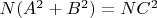 $N(A^2 + B^2) = NC^2$