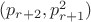 $(p_{r+2}, p^2_{r+1})$