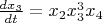 $\frac{dx_3}{dt}=x_2x_3^3x_4$