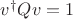 $v^\dagger Q v=1$