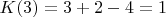 $K(3)=3+2-4=1$