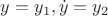 $y=y_1, \dot{y}=y_2$