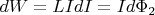 $dW=LIdI=Id\Phi_2$