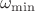 \[
{\omega _{\min } }
\]