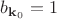 $b_{\mathbf{k}_0}=1$